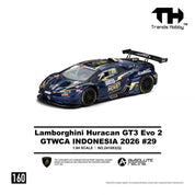 Trends Hobby TH 1:64 Lamborghini Huracan GT3 EVO2 Deep Blue 29 paint scheme GTWCA Indonesia 2026