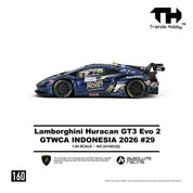 Trends Hobby TH 1:64 Lamborghini Huracan GT3 EVO2 Deep Blue 29 paint scheme GTWCA Indonesia 2026