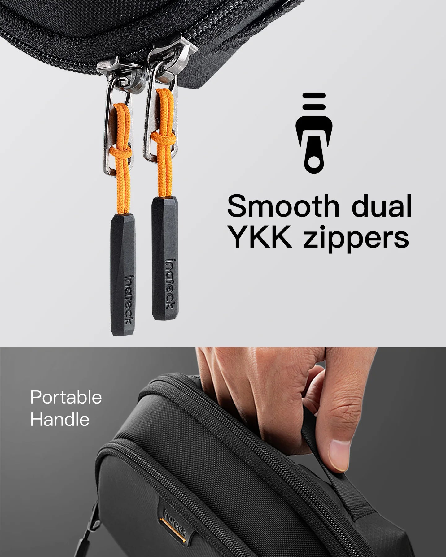 Lightweight Crossbody Bag with Quick-adjust Strap, Splash-resistant, FB01001 black