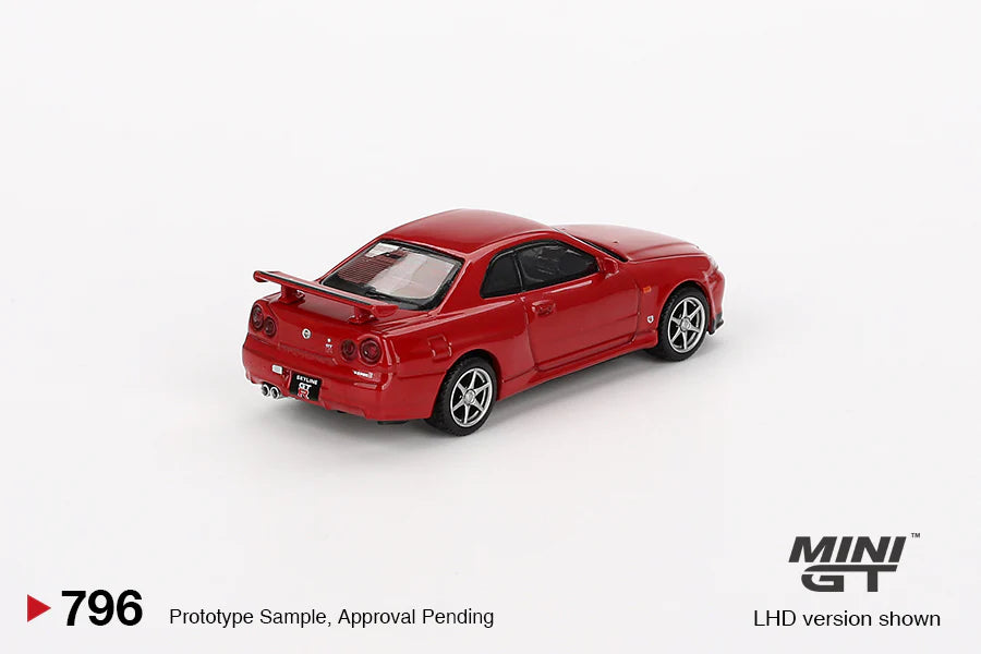 MINIGT 1:64 Nissan Skyline GT-R ( R34) V-Spec Active Red in Mini GT