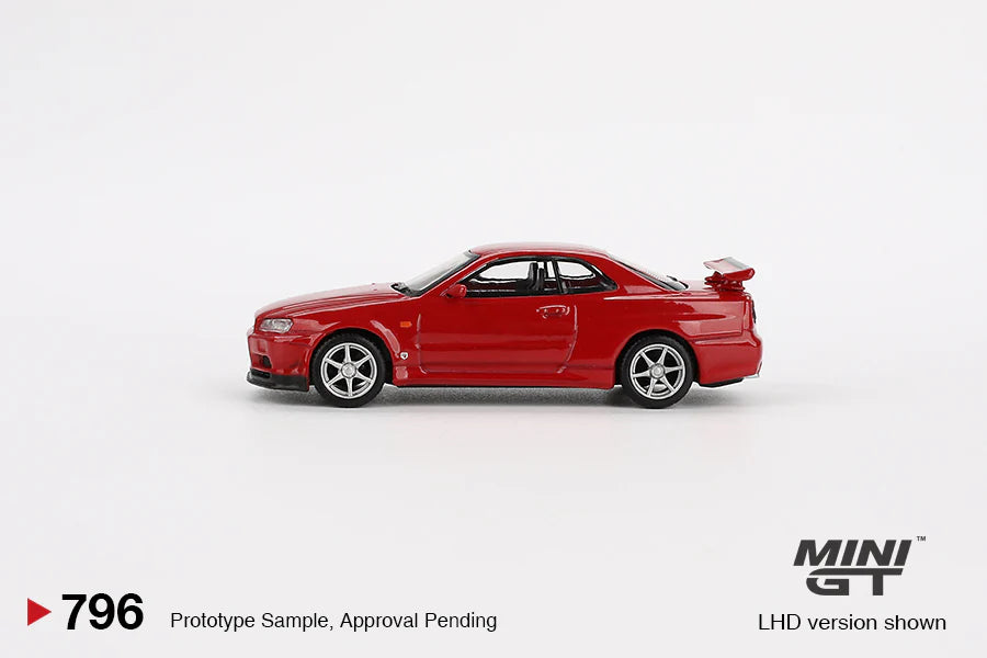 MINIGT 1:64 Nissan Skyline GT-R ( R34) V-Spec Active Red in Mini GT