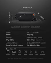 Lightweight Crossbody Bag with Quick-adjust Strap, Splash-resistant, FB01001 black