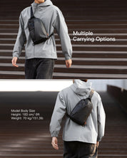 Sling Bag with RFID Blocking, Spacious Crossbody Shoulder Chest Everyday Carry Bag, Water-resistant, FB01003