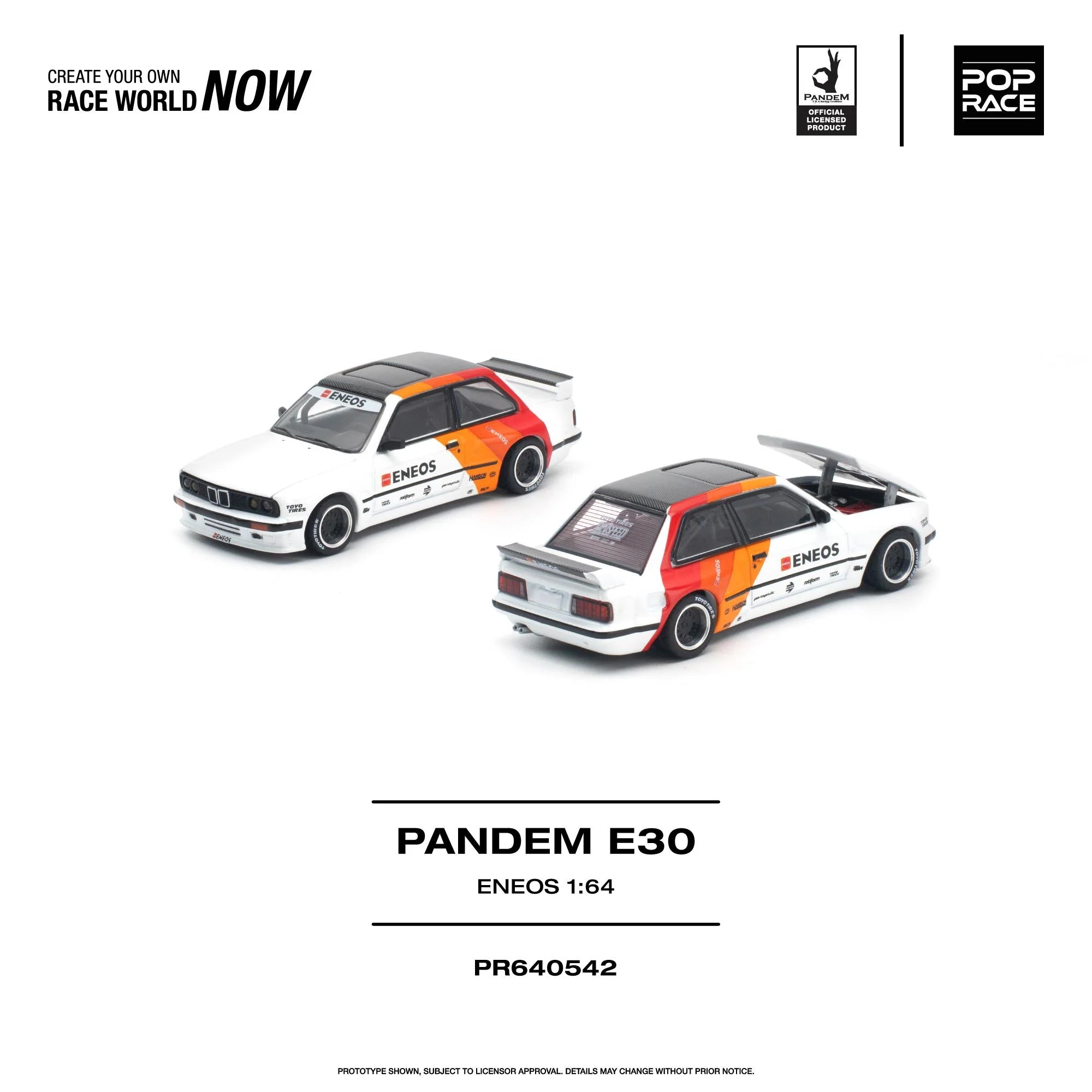 POP RACE 1/64 - PANDEM E30 银色