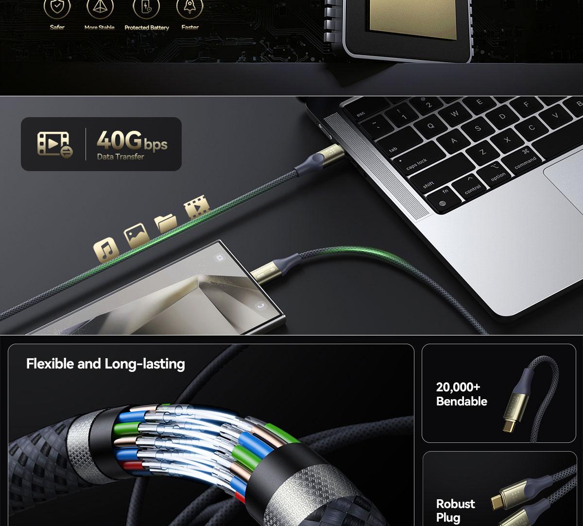 VOLTME POWERLINK UTRON CTC 240W 5A 40GPBS 2M | BLACK