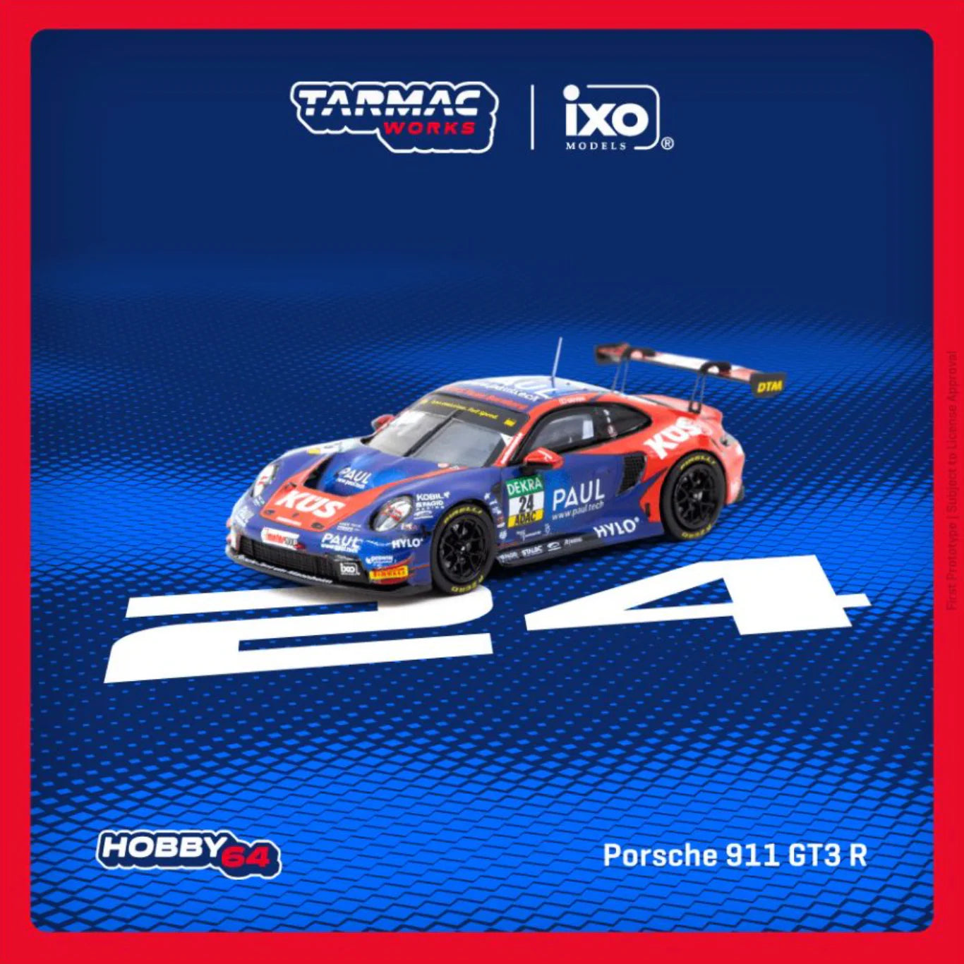 TARMAC WORKS 1:64 PORSCHE 911 GT3 R DTM 2023 AYHANCAN GÜVEN T64-084-23DTM24