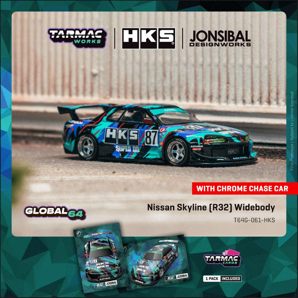 Tarmac Works - Nissan Skyline (R32) Widebody  HKS