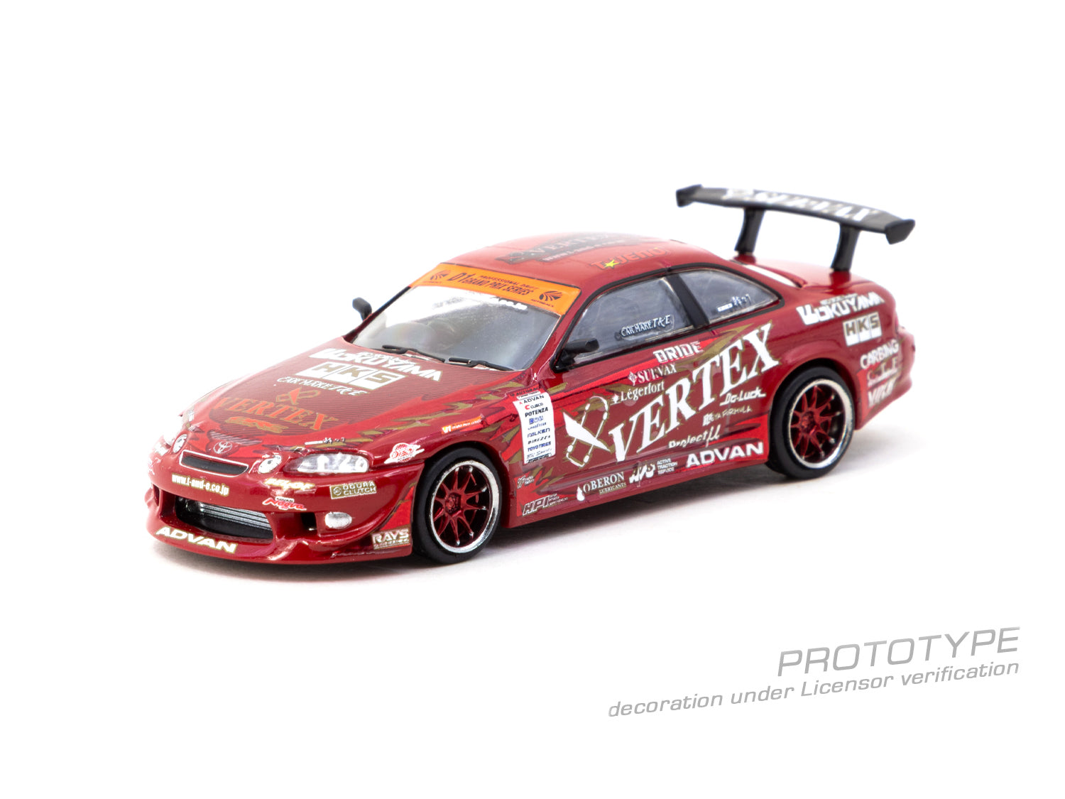 Tarmac Works - Vertex Ridge TE3005 Soarer Model Car + Trading Cards Combo Set