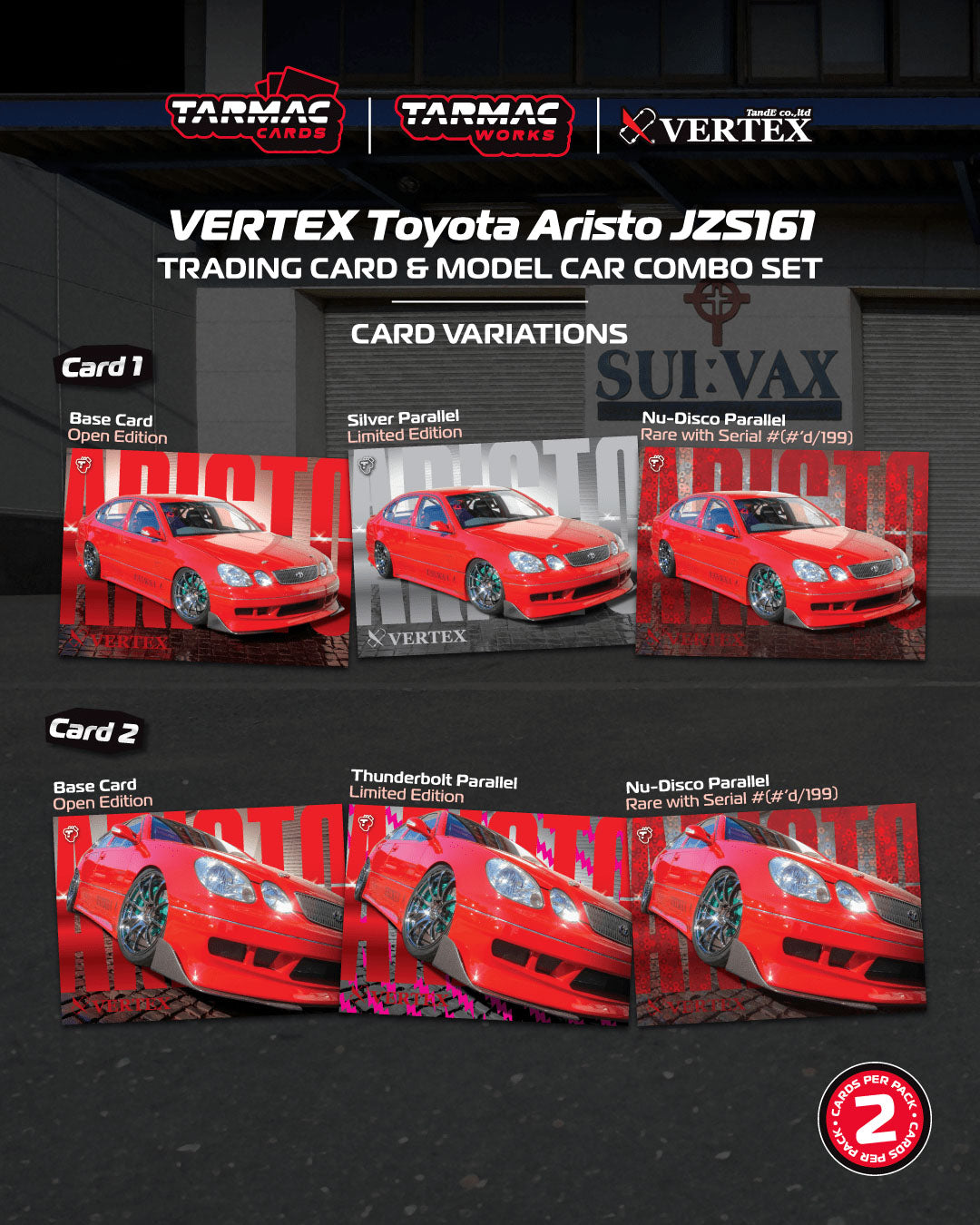 Tarmac Works 1/64 - VERTEX Toyota Aristo JZS161 Red