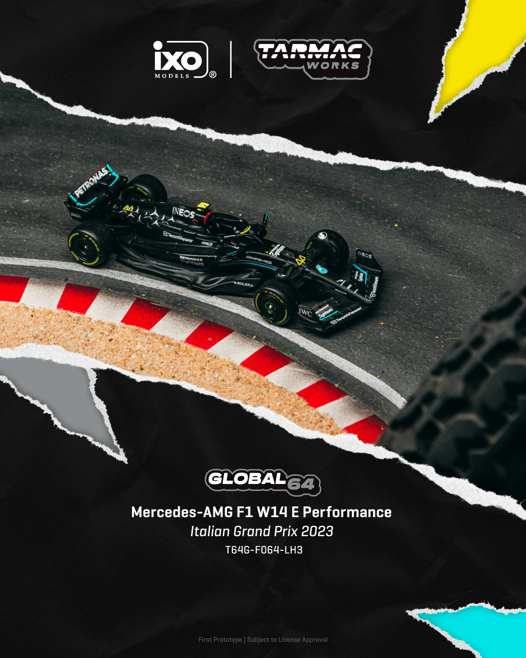 Tarmac Work 1/64 Mercedes-AMG F1 W14 E Performance Italian Grand Prix 2023