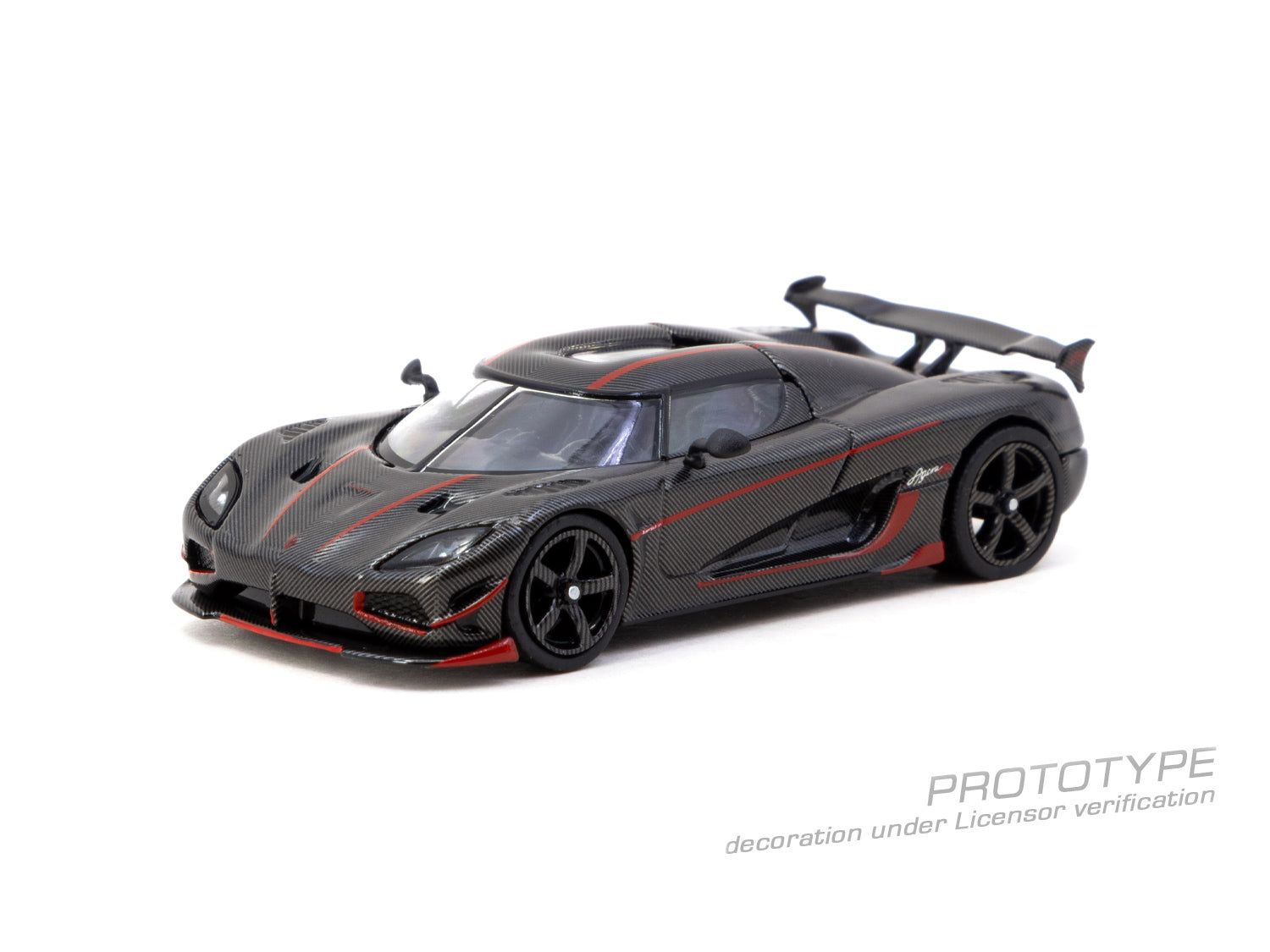 ミニカー TARMAC KOENIGSEGG CARBON EDITION Tarmac Works - Koenigsegg Agera RS Black Carbon Fiber / Red