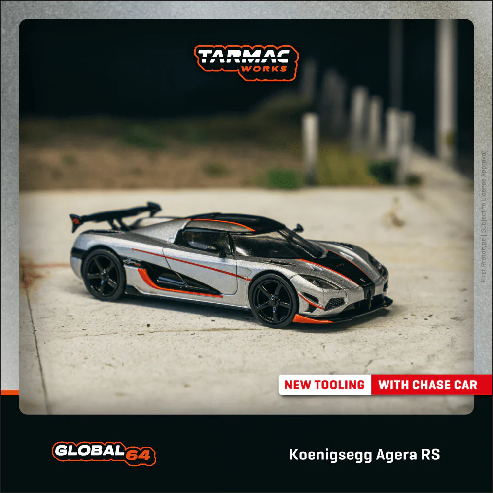 TW 1:64 Koenigsegg Agera Rs MoonSilver/Black T64G-TL005-MS