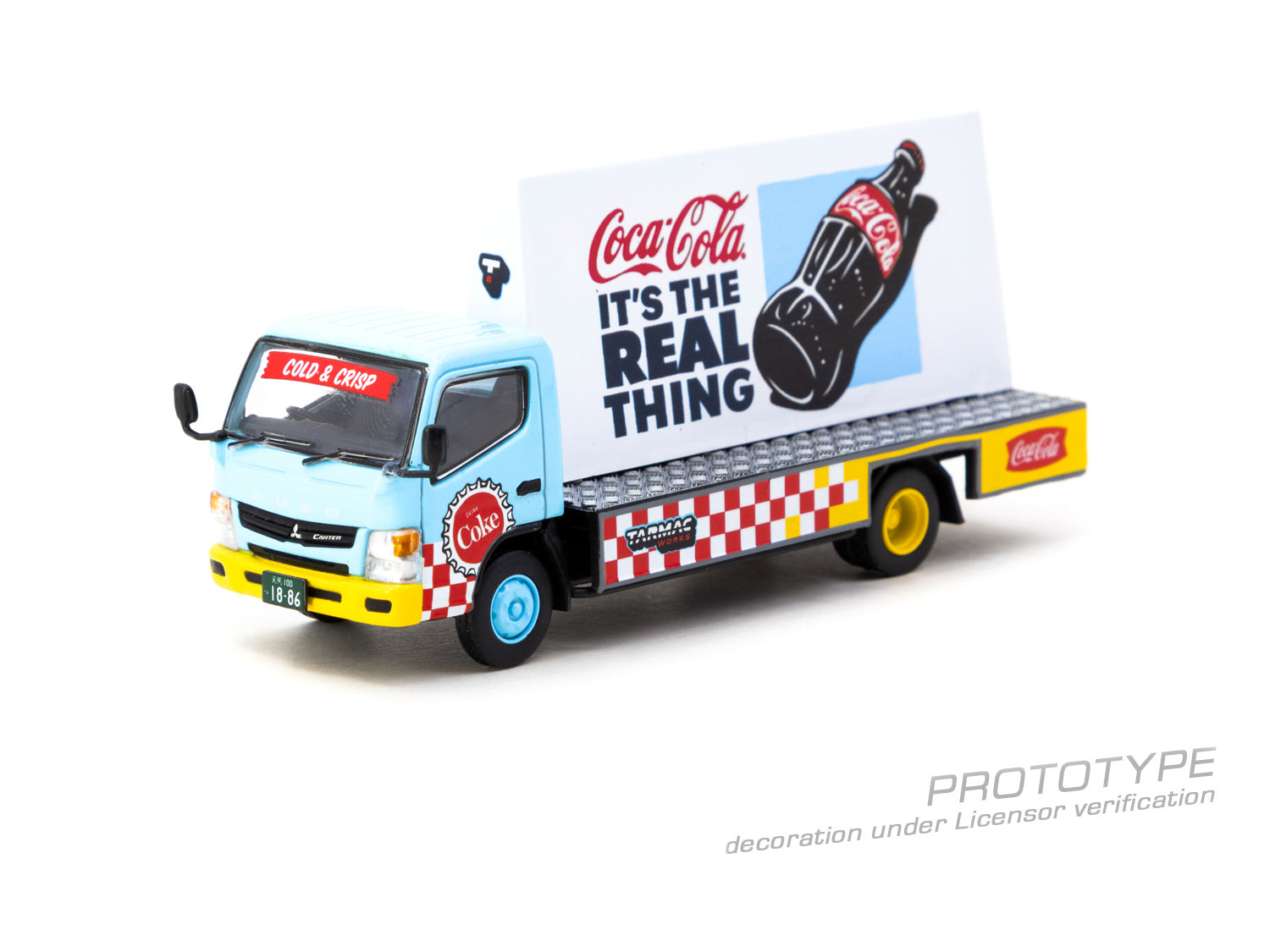 Tarmac Work 1/64 Mitsubishi Fuso Canter - Advertisement Truck COCA- COLA