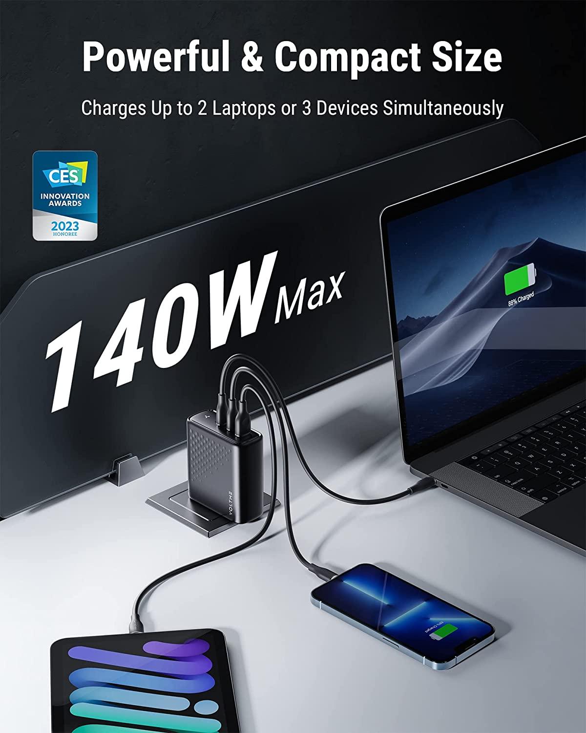 VOLTME, REVO 140 PD3.1 CCA, PPS FAST CHARGER (GAN III TECH) | BLACK