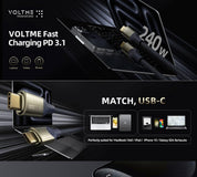 VOLTME POWERLINK UTRON CTC 240W 5A 40GPBS 1.2M | BLACK