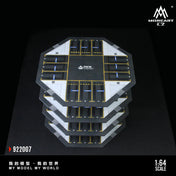 Huiyi MoreArt1:64 Octagonal Building Parking Lot 01 Simulation Model