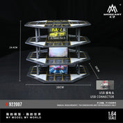 Huiyi MoreArt1:64 Octagonal Building Parking Lot 01 Simulation Model