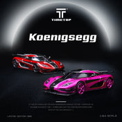 TIME TOP 1:64 Koenigsegg One.1 - Pearl Rose Red - Gift Box Edition