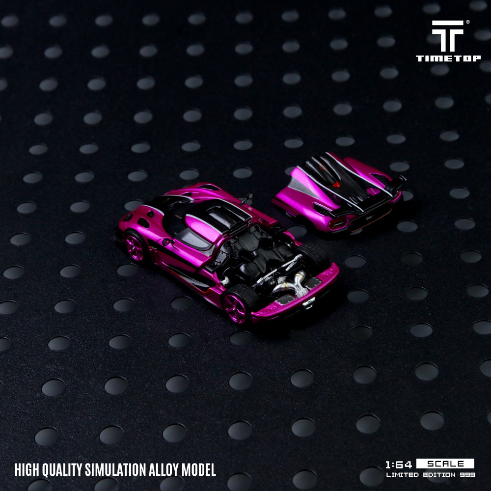 TIME TOP 1:64 Koenigsegg One.1 - Pearl Rose Red - Gift Box Edition