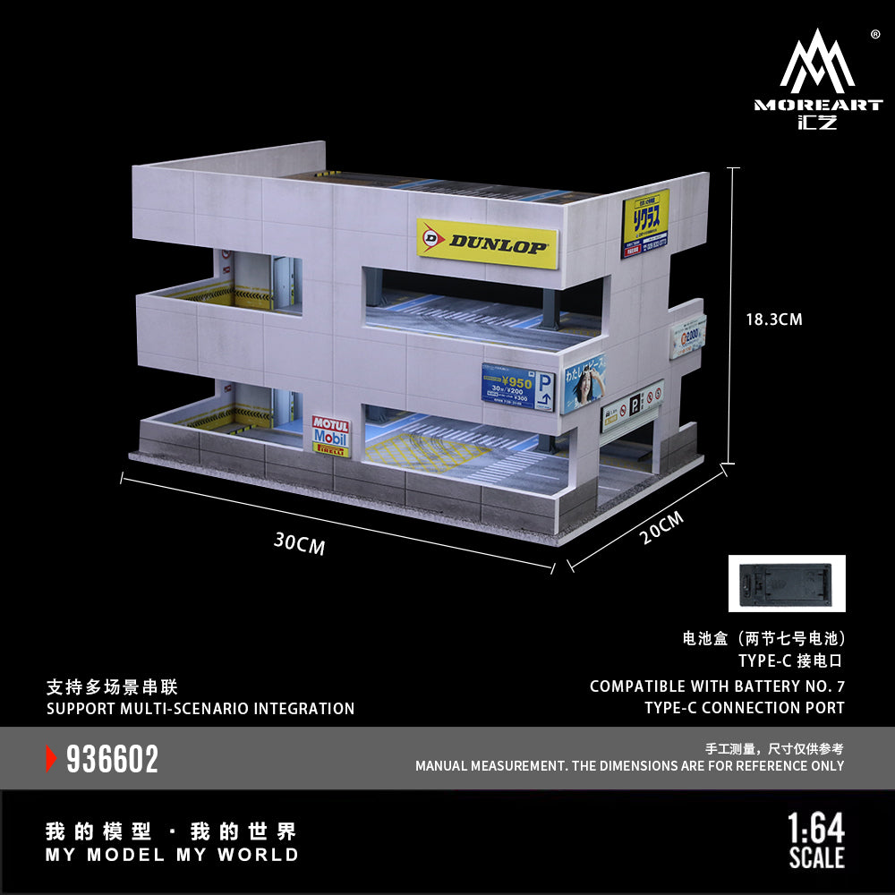 MoreArt1:64 Japanese Parking Building Scene B Simulation Model