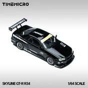 TimeMicro 1:64 Skyline GT-R R34 "Pasión" Black