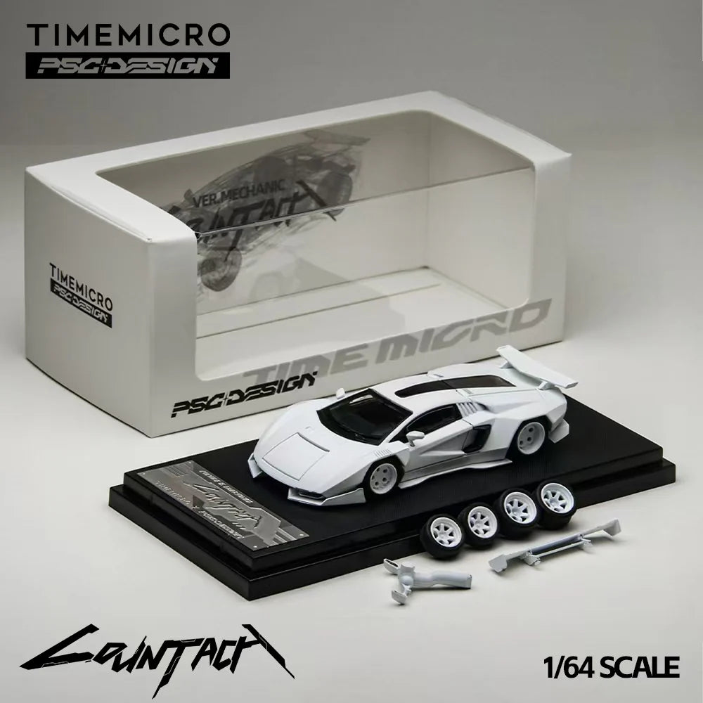TimeMicro × PSC DESIGN 1:64 Countach "V" Ver. Mechanic PSC simulation alloy car model