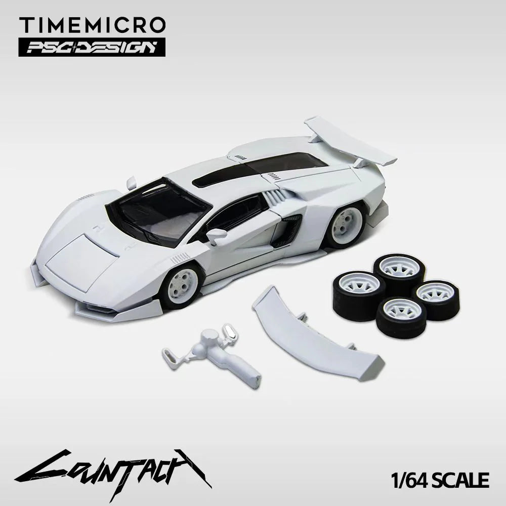 TimeMicro × PSC DESIGN 1:64 Countach "V" Ver. Mechanic PSC simulation alloy car model