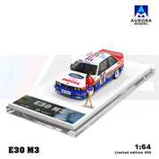 AM Aurora 1:64 宝马E30 Lafimon 和 迈凯伦720S 鲨鱼彩绘小比例合金汽车模型