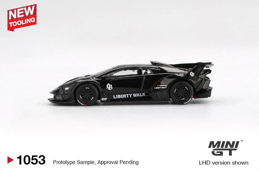 MINIGT 1/64 - LAMBORGHINI LB-SILHOUETTE WORKS MURCIELAGO GT EVO BLACK Blister Packaging