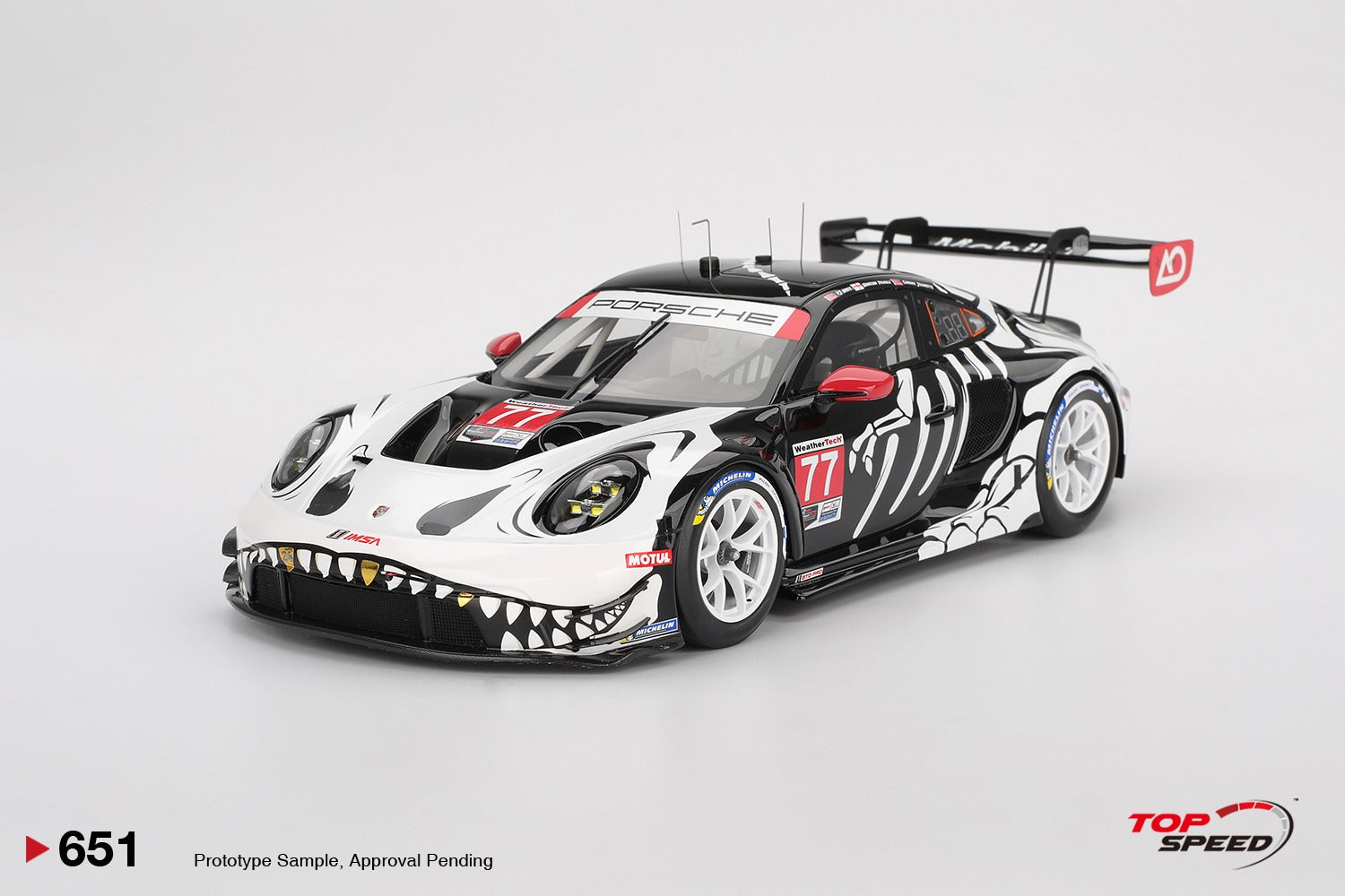 MINIGT - 1/18 Porsche 911 GT3 R #77 AO Racing 2025 IMSA  Petit Le Mans TS0651