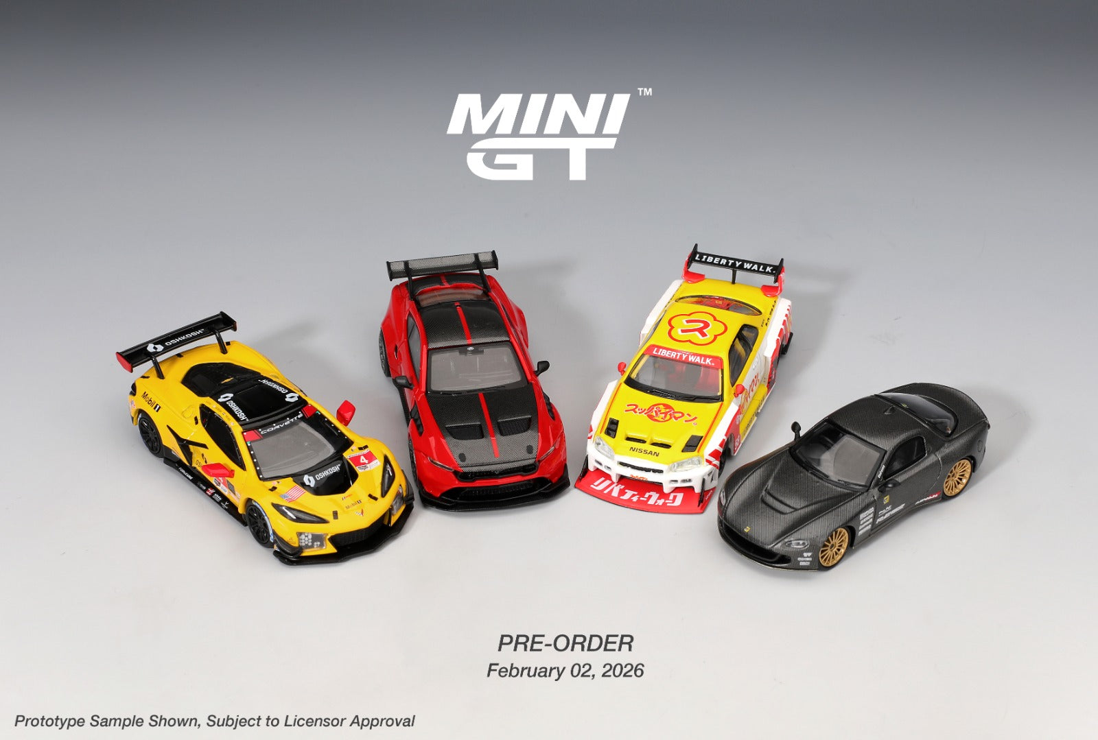 MINIGT 1/64 Chevrolet Corvette Z06 GT3.R #4 Corvette Racing by Pratt Miller Motorsports 2025 IMSA Daytona 24 Hrs