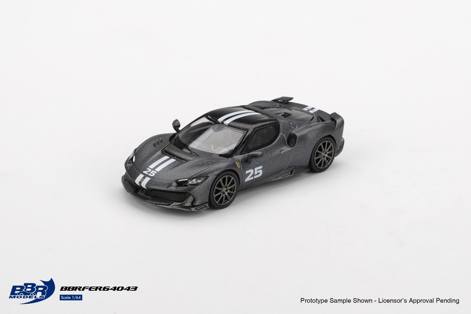 BBR 1/64 Ferrari 296 Speciale Grigio Silverstone Opaco