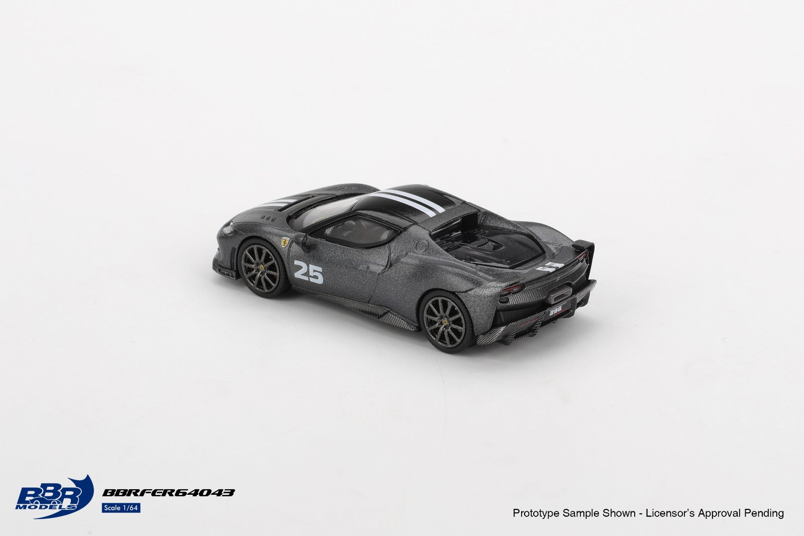 BBR 1/64 Ferrari 296 Speciale Grigio Silverstone Opaco