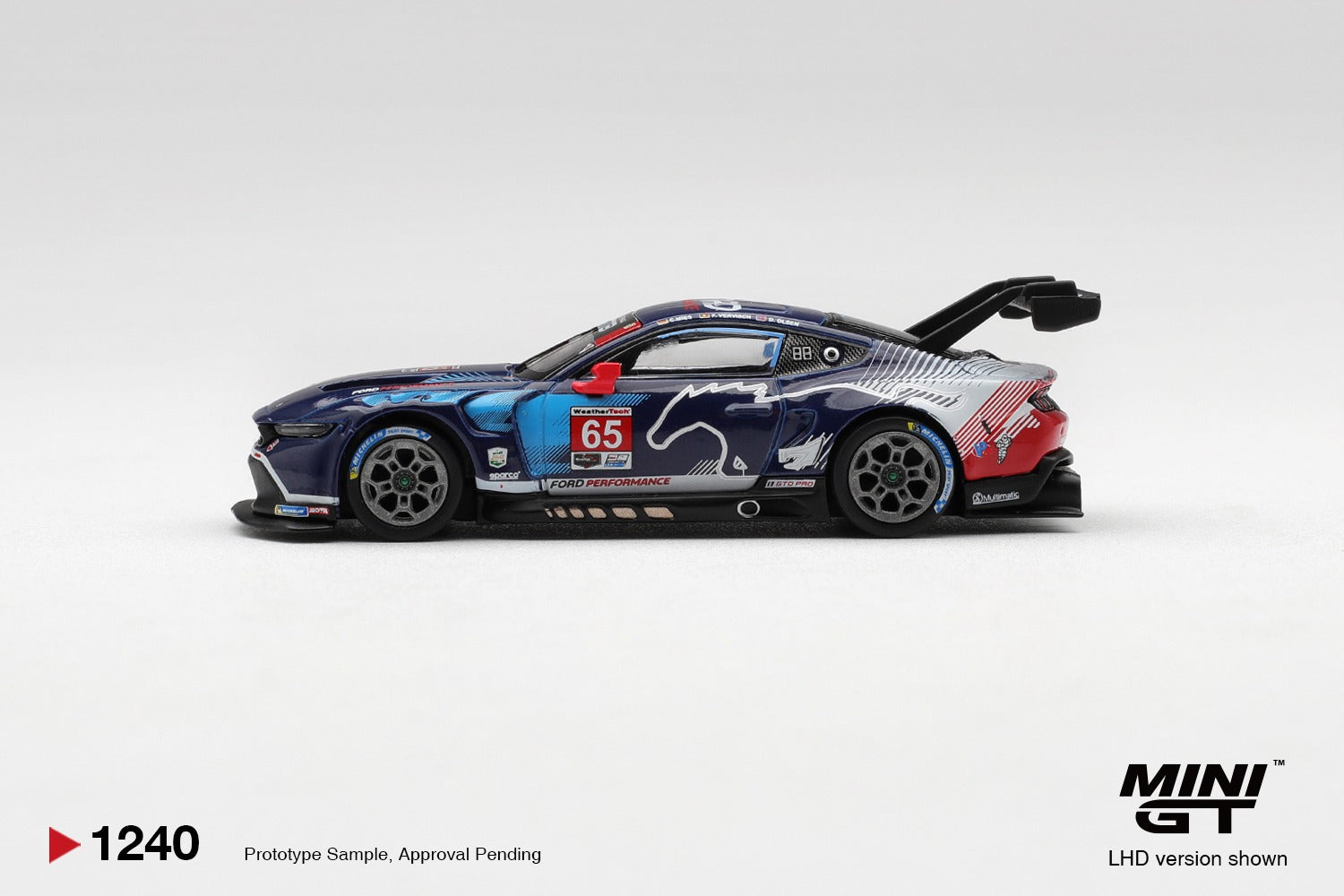 MINIGT 1/64 Ford Mustang GT3 #65 Ford Multimatic Motorsports 2025 IMSA Daytona 24 Hrs Winner