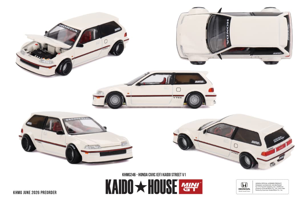 KAIDO HOUSE X MINI GT 1/64 Honda Civic (EF) Kaido Street V1