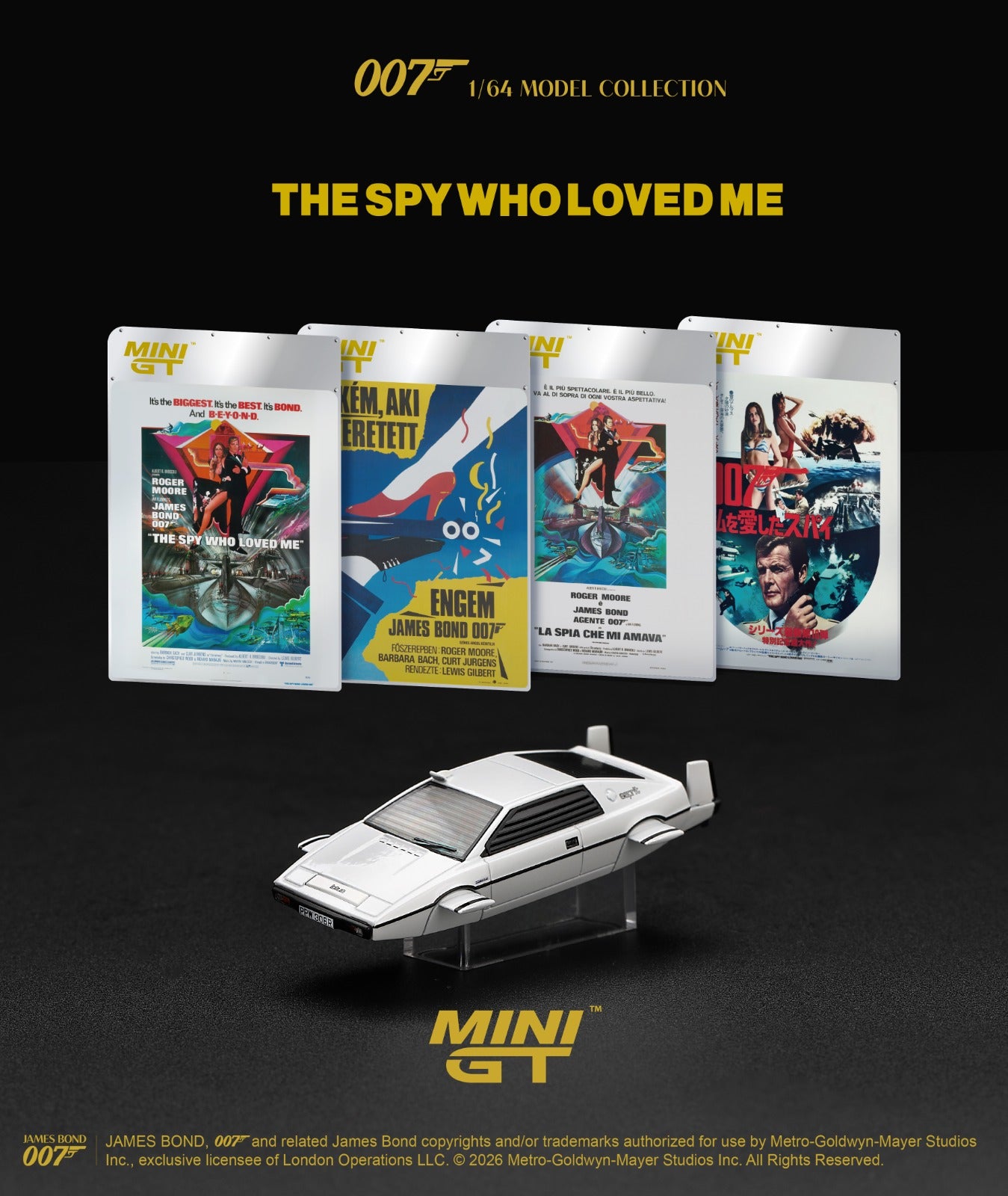 MINIGT 1/64 Lotus Esprit S1 “The Spy Who Loved Me” Submarine / English Blister Packaging (NO CHASE CAR)