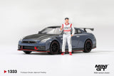 MINIGT 1/64 Nissan GT-R Nismo 2024 Tsukuba Production Car LapRecord W/ Matsuda Figure Tsugio Matsuda Collection