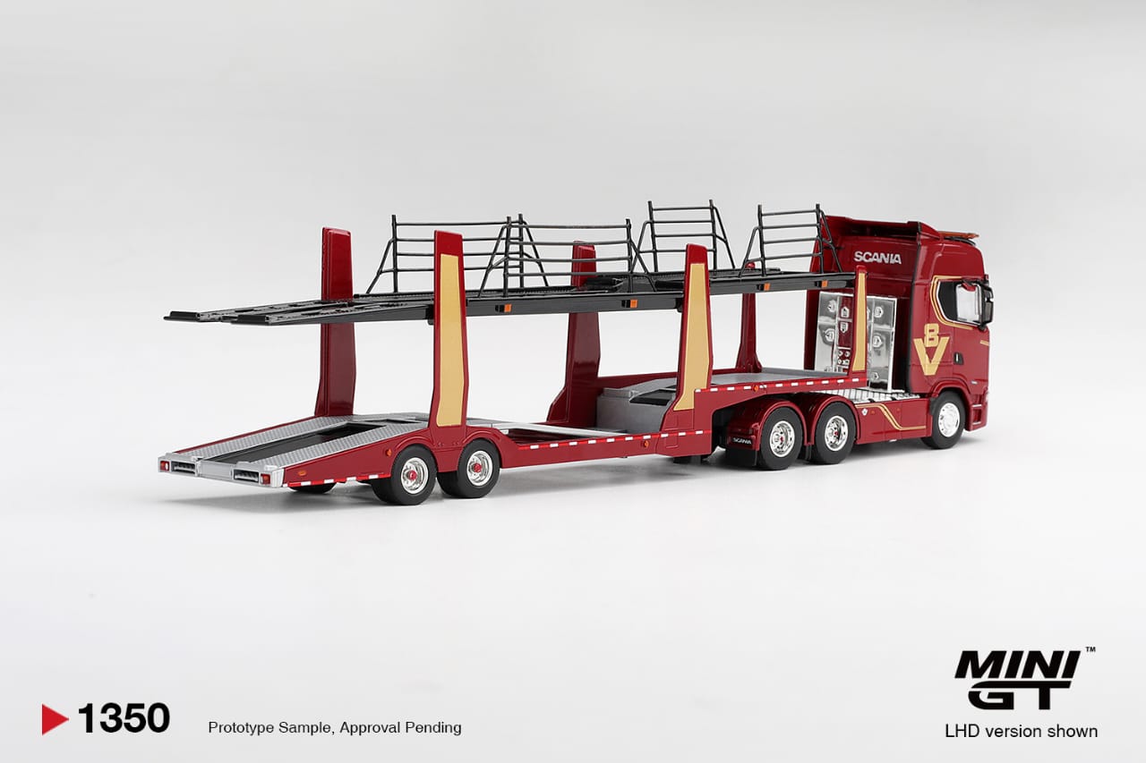 MINIGT 1/64 sporter V8 50th anniversary + Car transporter Red 8