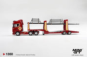 MINIGT 1/64 sporter V8 50th anniversary + Car transporter Red 8
