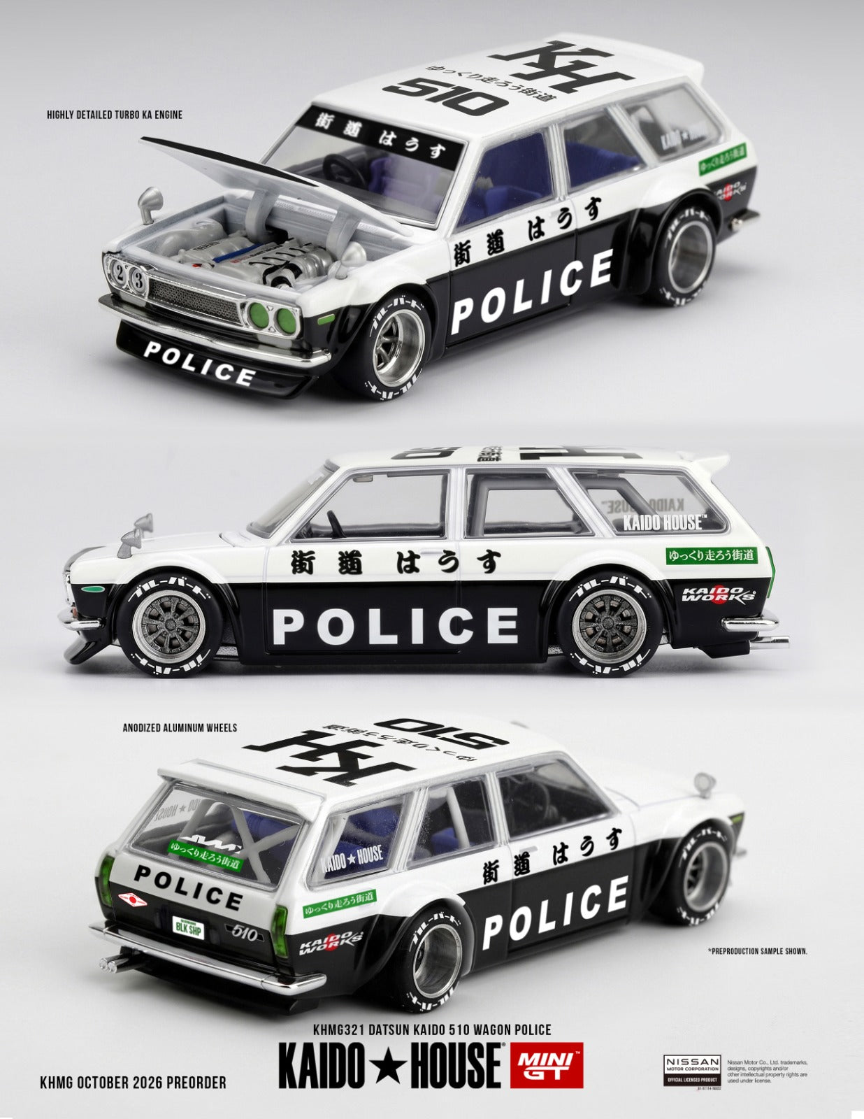 KAIDO HOUSE X MINI GT 1/64 本田 NSX Kaido 测试车 Spec V2