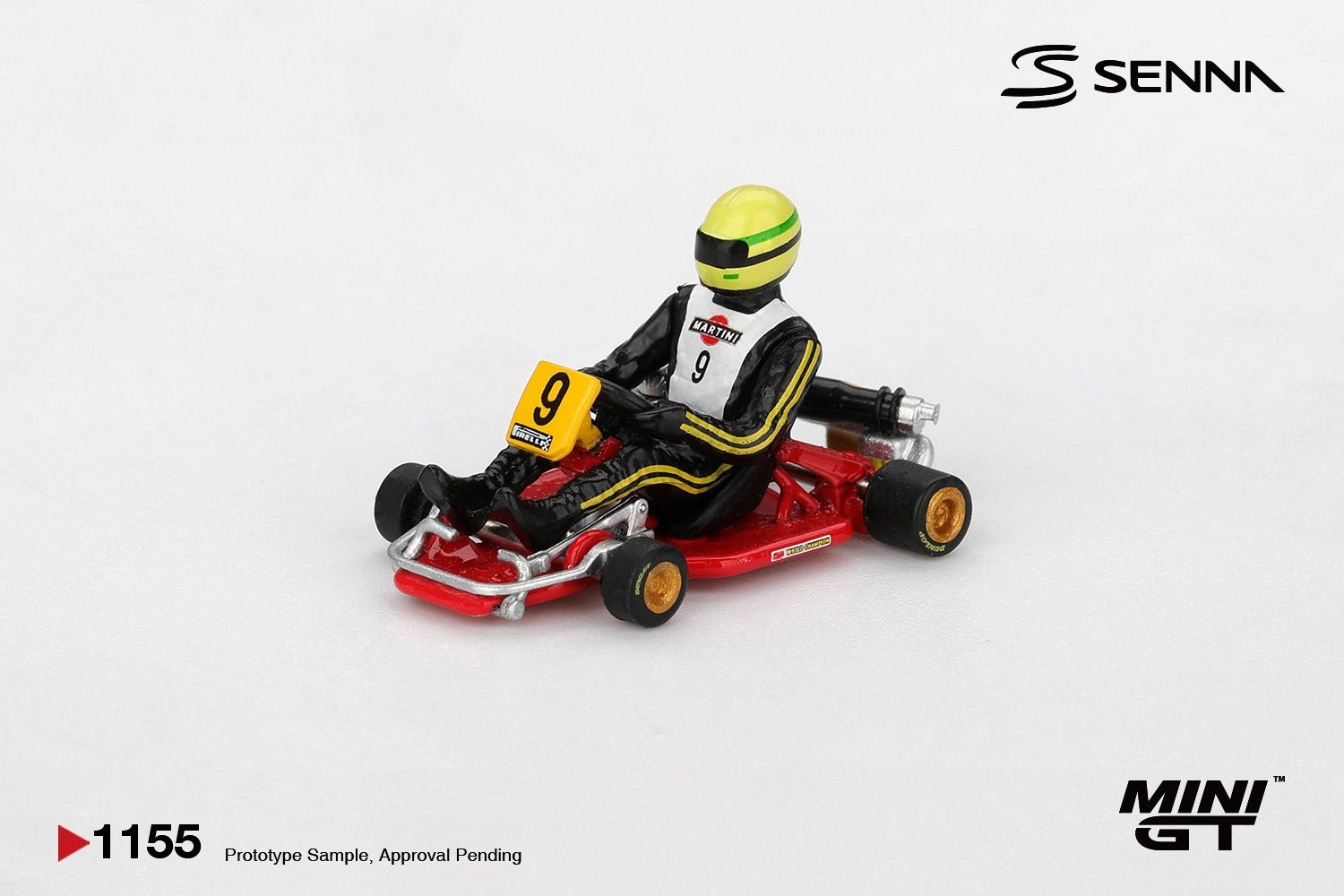 MINIGT 1/64 Senna Kart Formula K #9 Ayrton Senna da Silva 1981 Karting World Championship
