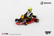 MINIGT 1/64 Senna Kart Formula K #9 Ayrton Senna da Silva 1981 Karting World Championship