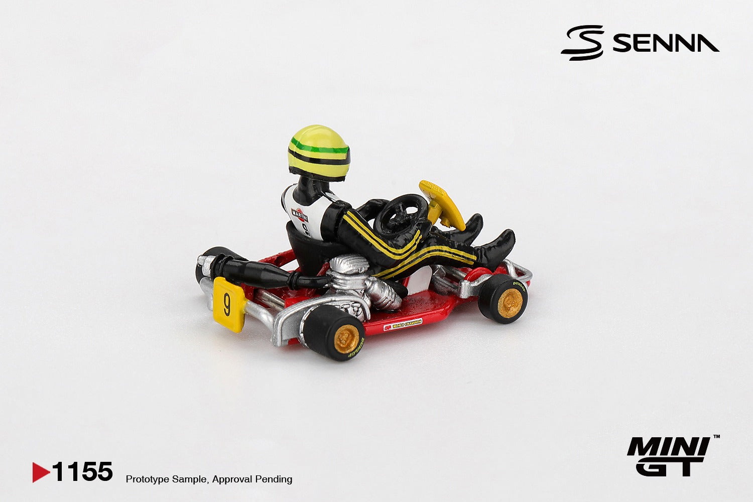 MINIGT 1/64 Senna Kart Formula K #9 Ayrton Senna da Silva 1981 Karting World Championship
