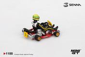 MINIGT 1/64 Senna Kart Formula K #9 Ayrton Senna da Silva 1981 Karting World Championship
