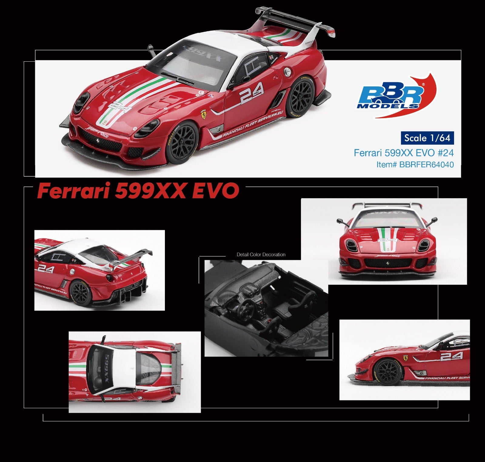 BBR 1/64 Ferrari 599XX EVO #24