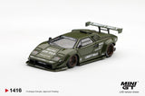 MINIGT 1/64 Lamborghini Countach LB-WORKS Army Green
