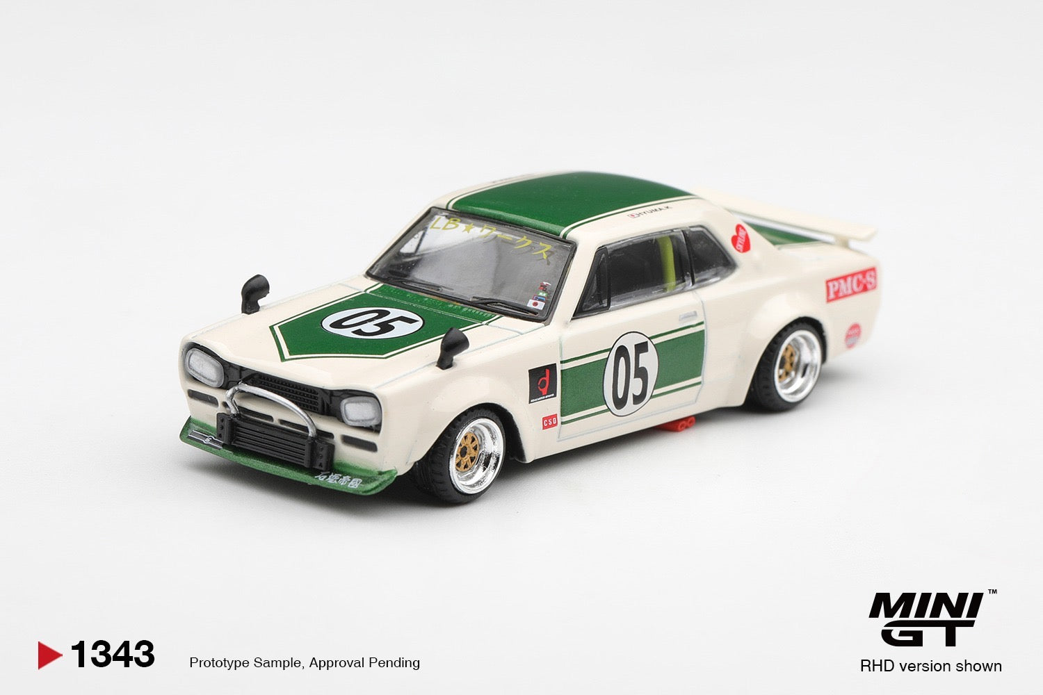 MINIGT 1/64 Nissan Skyline LB-WORKS "HAKOSUKA" White / Green