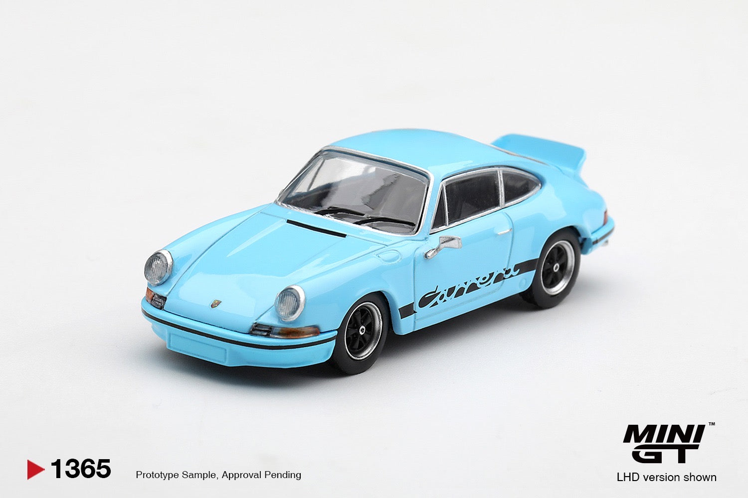 MINIGT 1/64 Porsche 911 Carrera RS 2.7 Gulf Blue with Black Livery