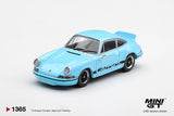 MINIGT 1/64 Porsche 911 Carrera RS 2.7 Gulf Blue with Black Livery