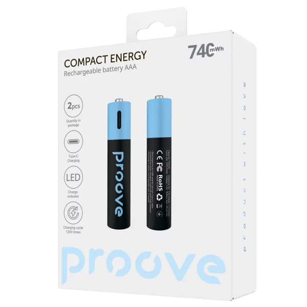 Rechargeable batteries AAA 740mWh